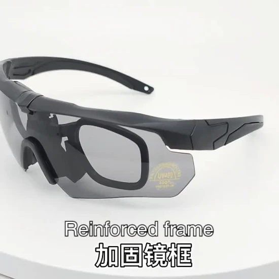 Halbrahmen-Schutzbrille mit austauschbaren Gläsern, UV-Schutz, wind- und staubdicht