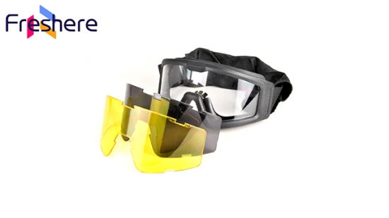 Taktische Schutzbrille mit Wechselobjektiv, Anti-Beschlag-Brille, Schießschutzbrille